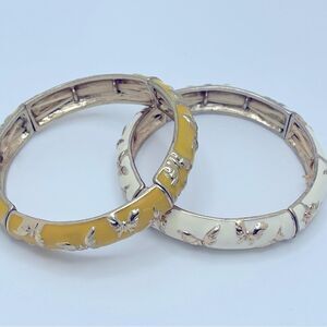 Two Enamel Butterfly Bracelets 🦋